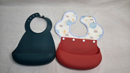 Bib 2 Pack Dilicone Bib & Detachable Bib